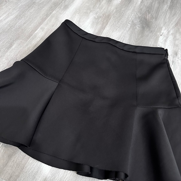 Topshop Peplum Scuba Skirt 6 Black - Picture 3 of 6